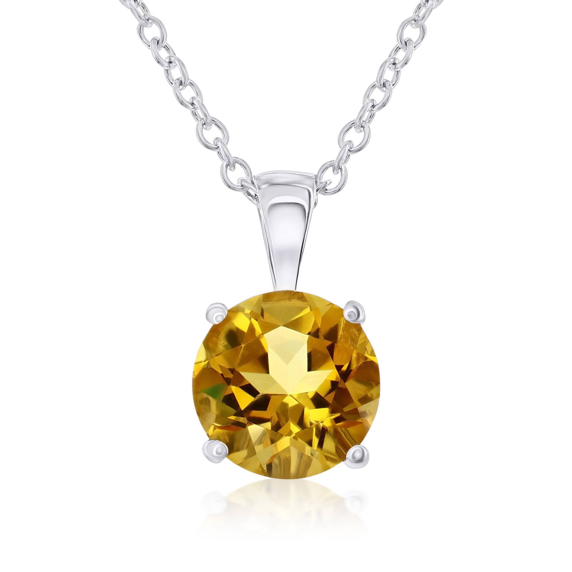 Smyth Jewelers 14k Gold Citrine Gemstone Pendant Necklace for Women's Jewelry