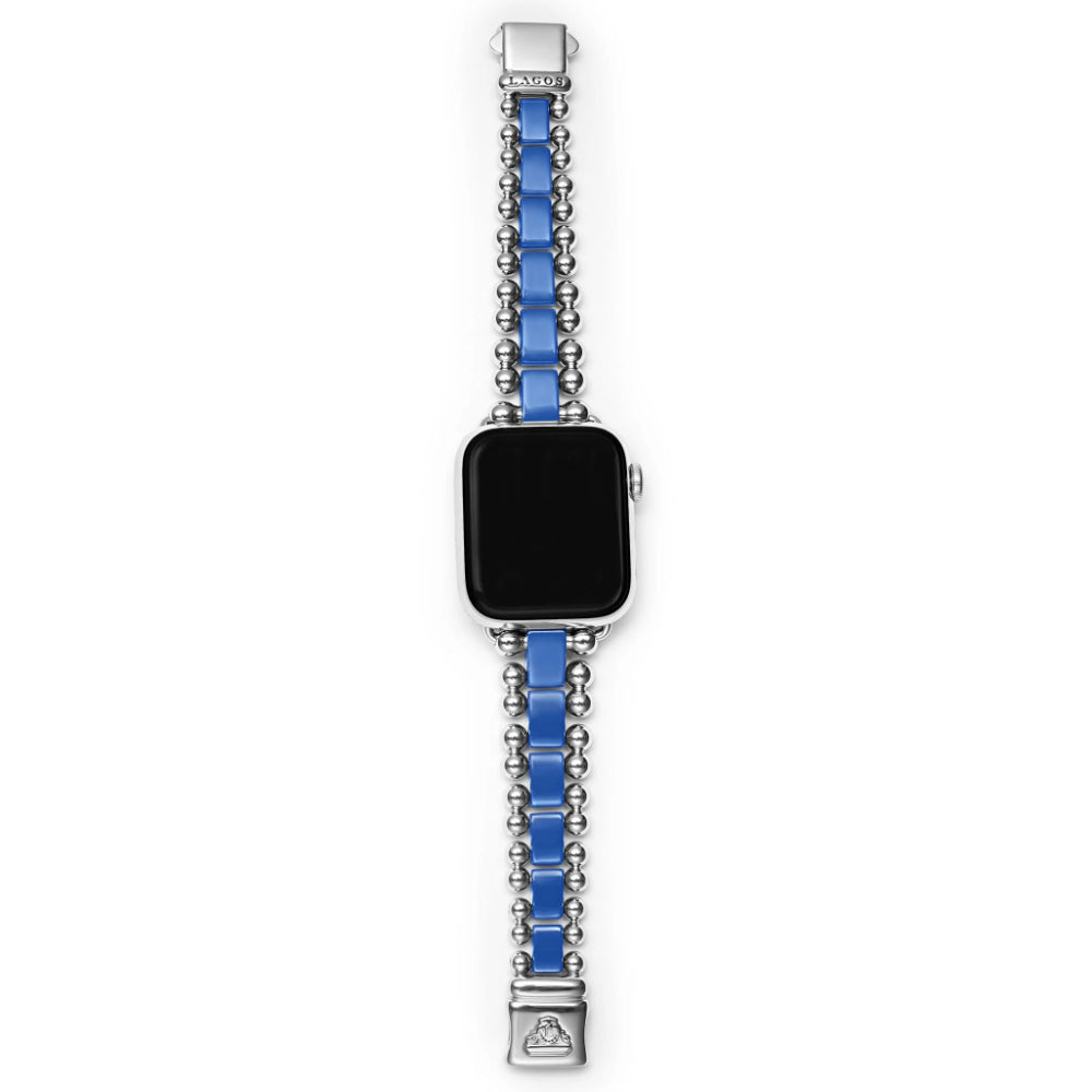 Lagos Smart Ultramarine Ceramic & Stainless Steel Apple Watch Bracelet, 38 - 45mm