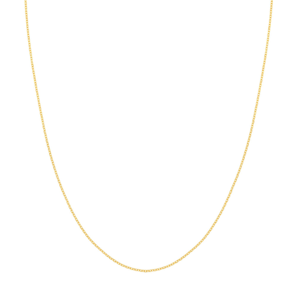 18-Inch 14k Gold Diamond-Cut Sparkling Cable Chain
