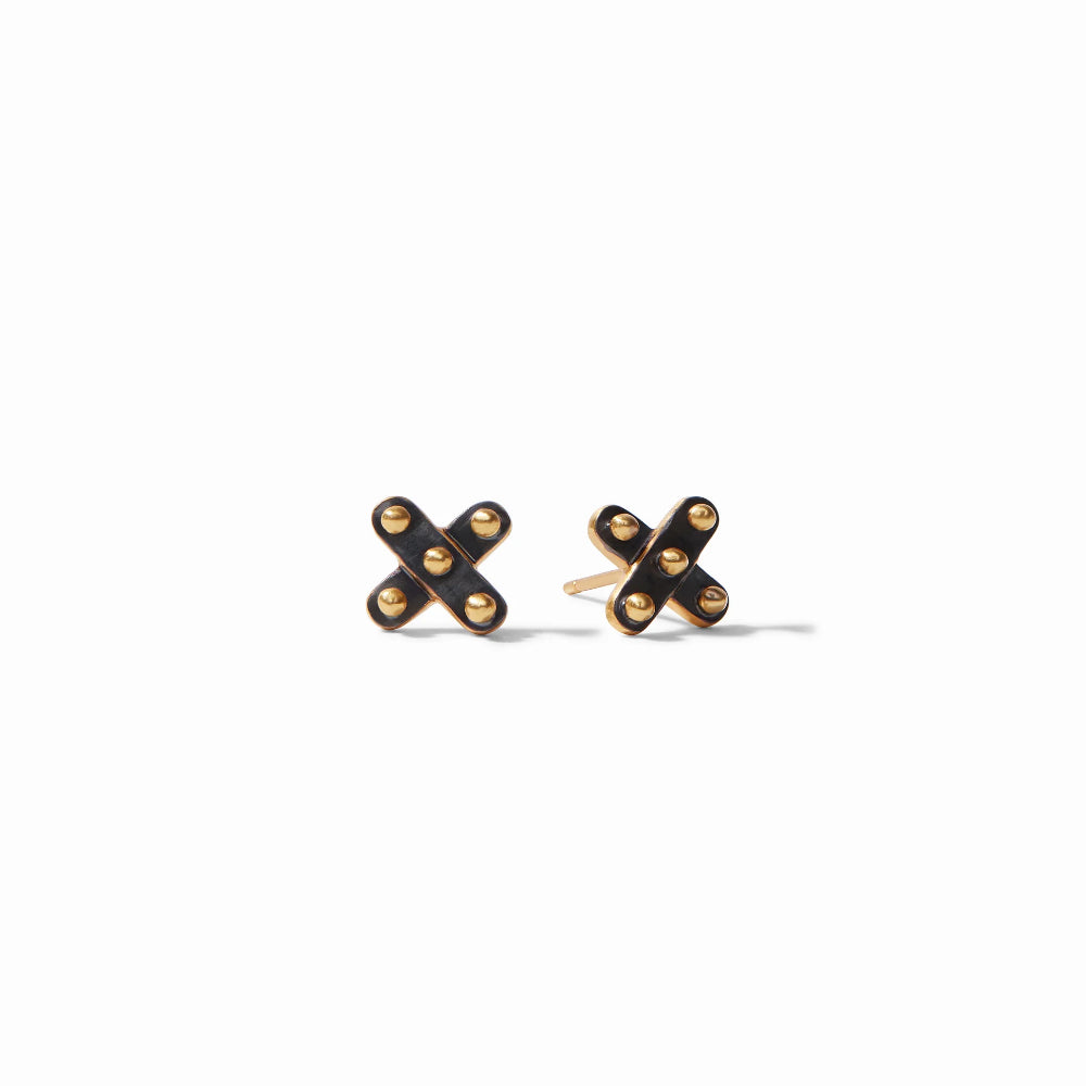 Julie Vos SoHo Demi X Stud Earrings - A Blend of Chic and Sophistication