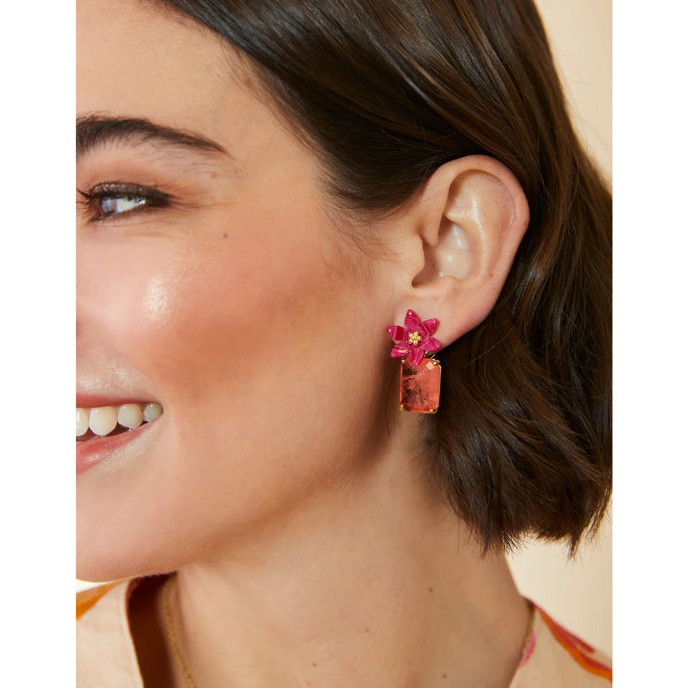 Exquisite Spartina Blooming Gemstone Earrings - A Sparkling Jewelry Piece
