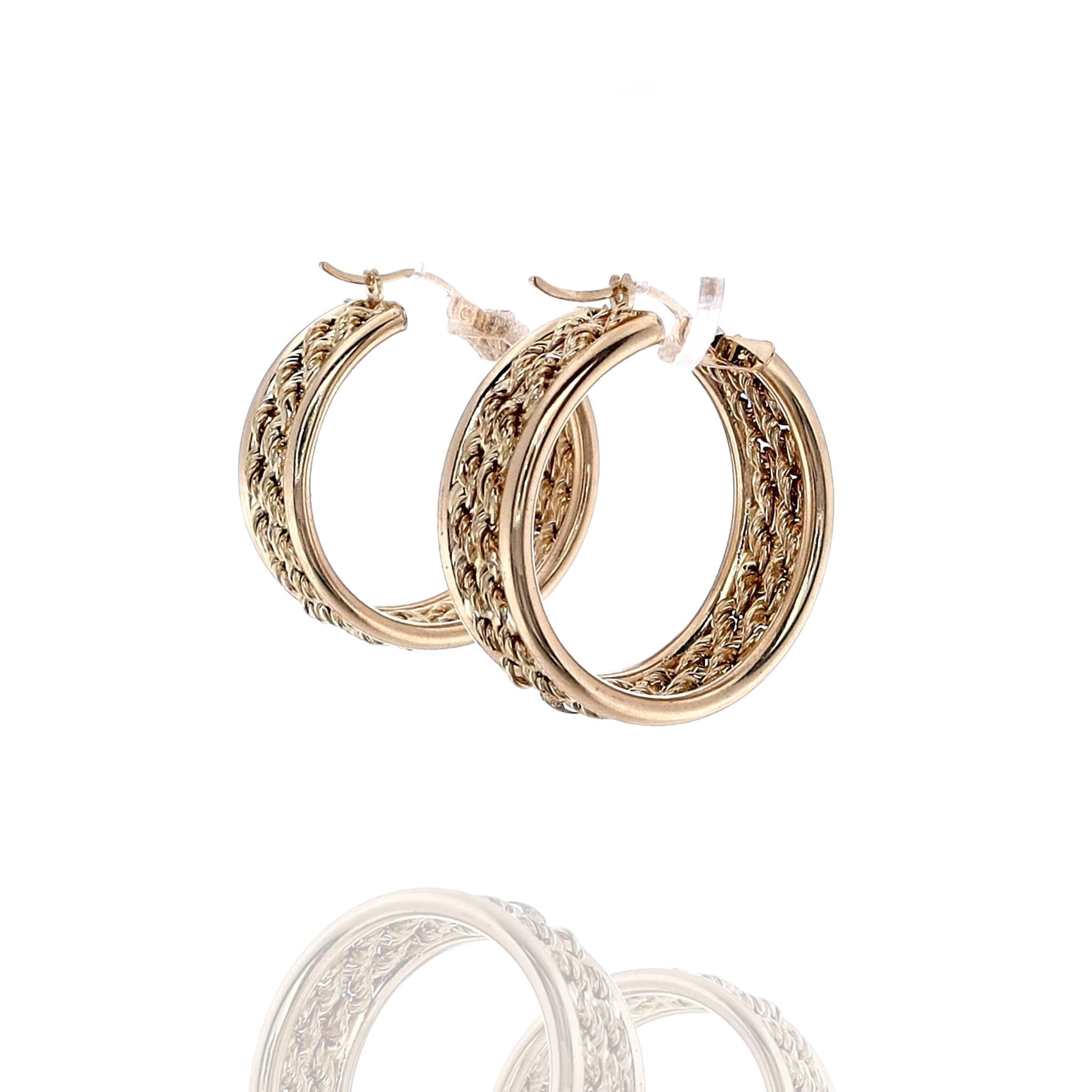 18k Yellow Gold Pierced/Clip Earrings with 5 Polished Tapered Ball Beads