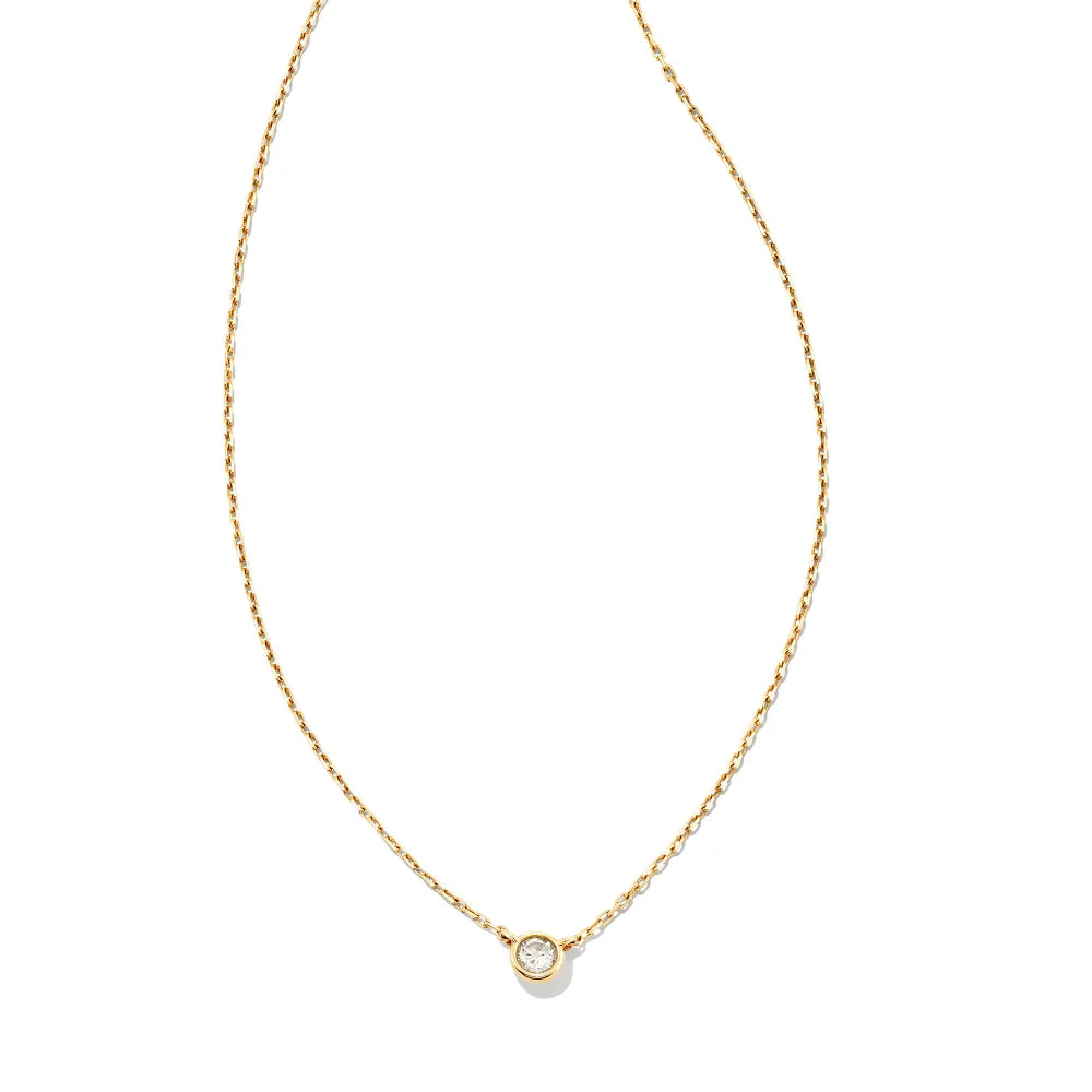 Kendra Scott's Exquisite Audrey 14k Gold Pendant Necklace Adorned with .07ct White Diamond - A Timeless Jewelry Piece
