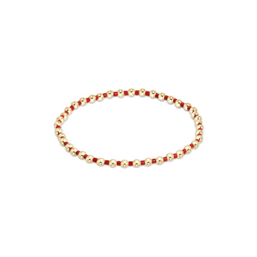 Ennewton Bright Red Hope Grateful Bracelet for Fall/Winter 2024