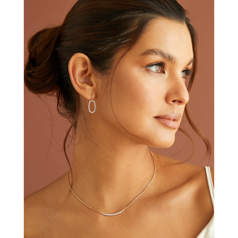 Kendra Scott 14k Gold Ott Pendant Necklace with White Diamonds