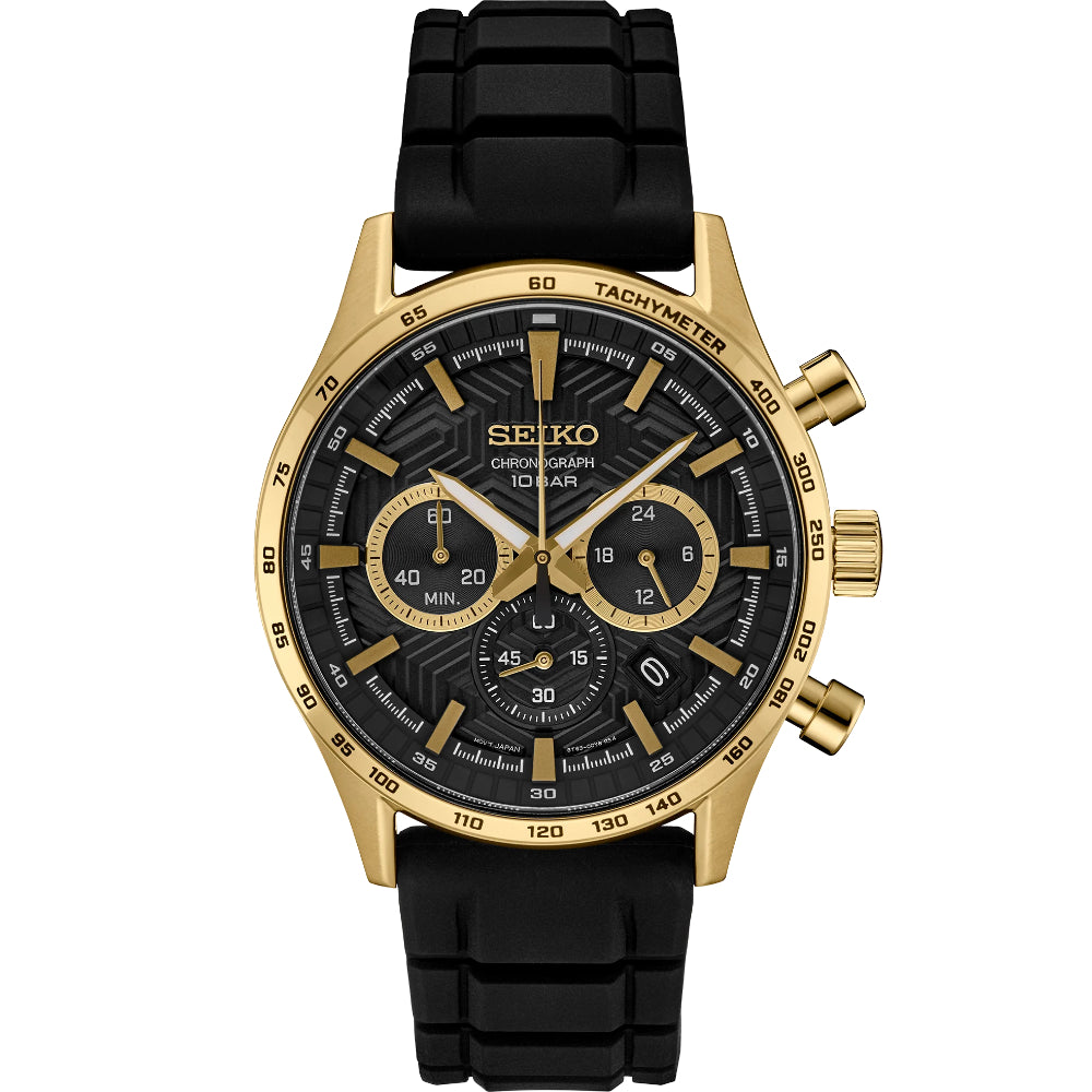 Seiko Gold-Tone 43mm Quartz Chronograph Watch from Essentials Collection