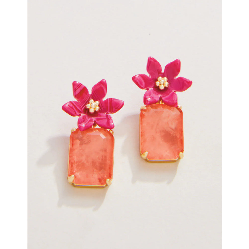 Exquisite Spartina Blooming Gemstone Earrings - A Sparkling Jewelry Piece