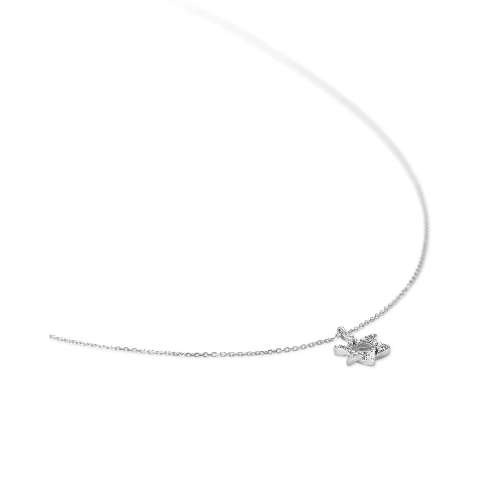 Kendra Scott 14k Gold Star of David Pendant Necklace Adorned with White Diamonds, Ideal for Daily Wear