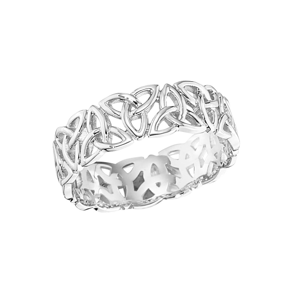 14k Gold Celtic Triquetra Knot Eternity Band in Size 7