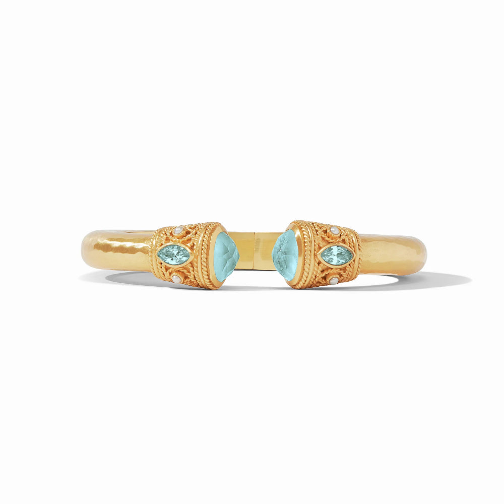 Julie Vos Monaco Style Demi Cuff with Freshwater Pearls and CZ