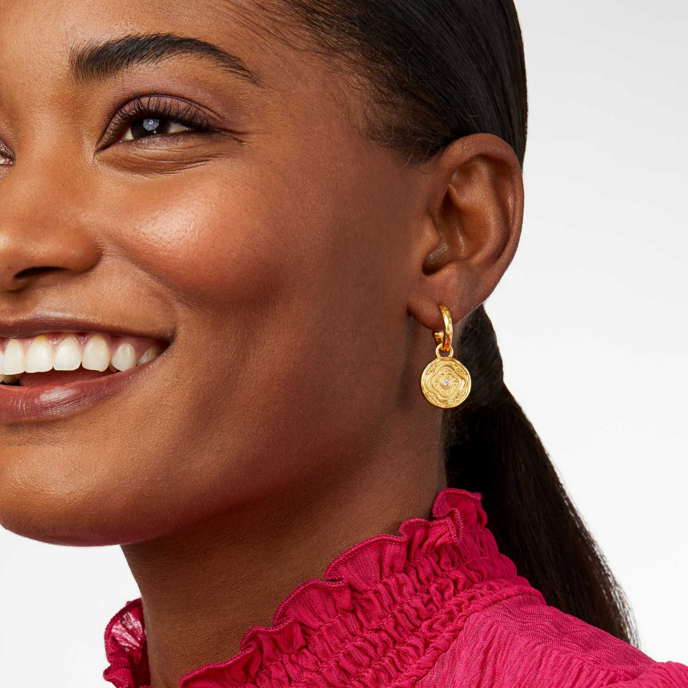 Julie Vos 24k Gold Plated 6-in-1 Astor Charm Earrings