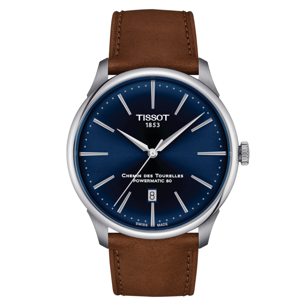 Tissot Chemin Des Tourelles Powermatic 80 Automatic Men's Wristwatch with 42mm Case Size