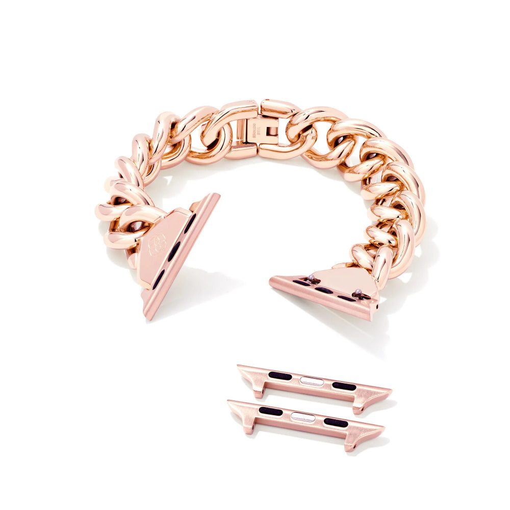 Kendra Scott Gold Tone Stainless Steel Whitley Chain Watch Band - S/M for Apple & Samsung