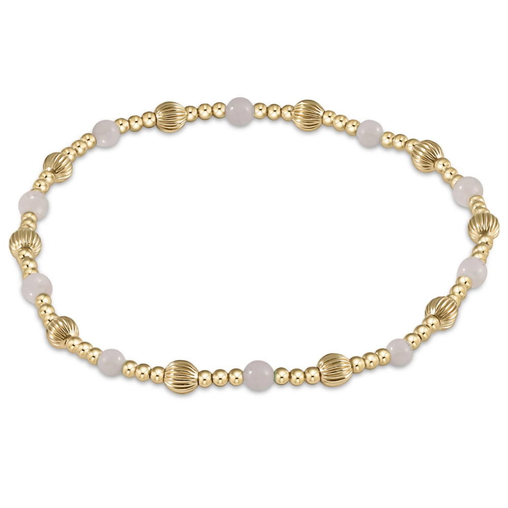 Enchanting 6.25-Inch Moonstone 4mm Bead Bracelet - A Blend of Dignity and Sincerity