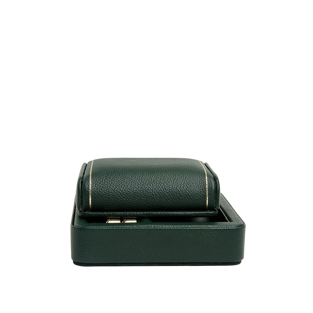Green British Racing Style Single Travel Watch Stand by Wolf Designs for Watch Display