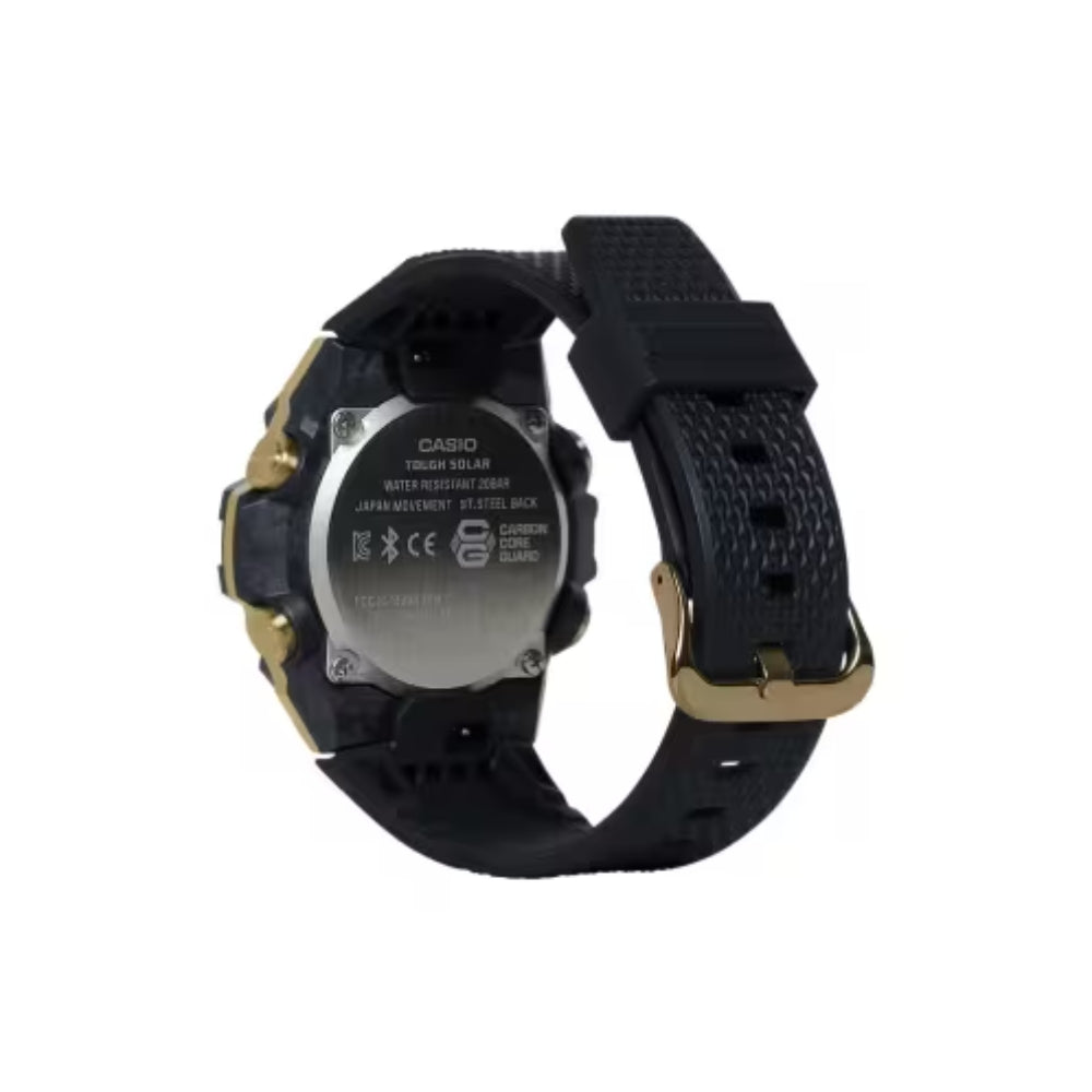 G-Shock G-Steel GST-B400 Series Men's Wristwatch - Sleek Black and Elegant Gold Color Scheme, Model GSTB400GB1A9