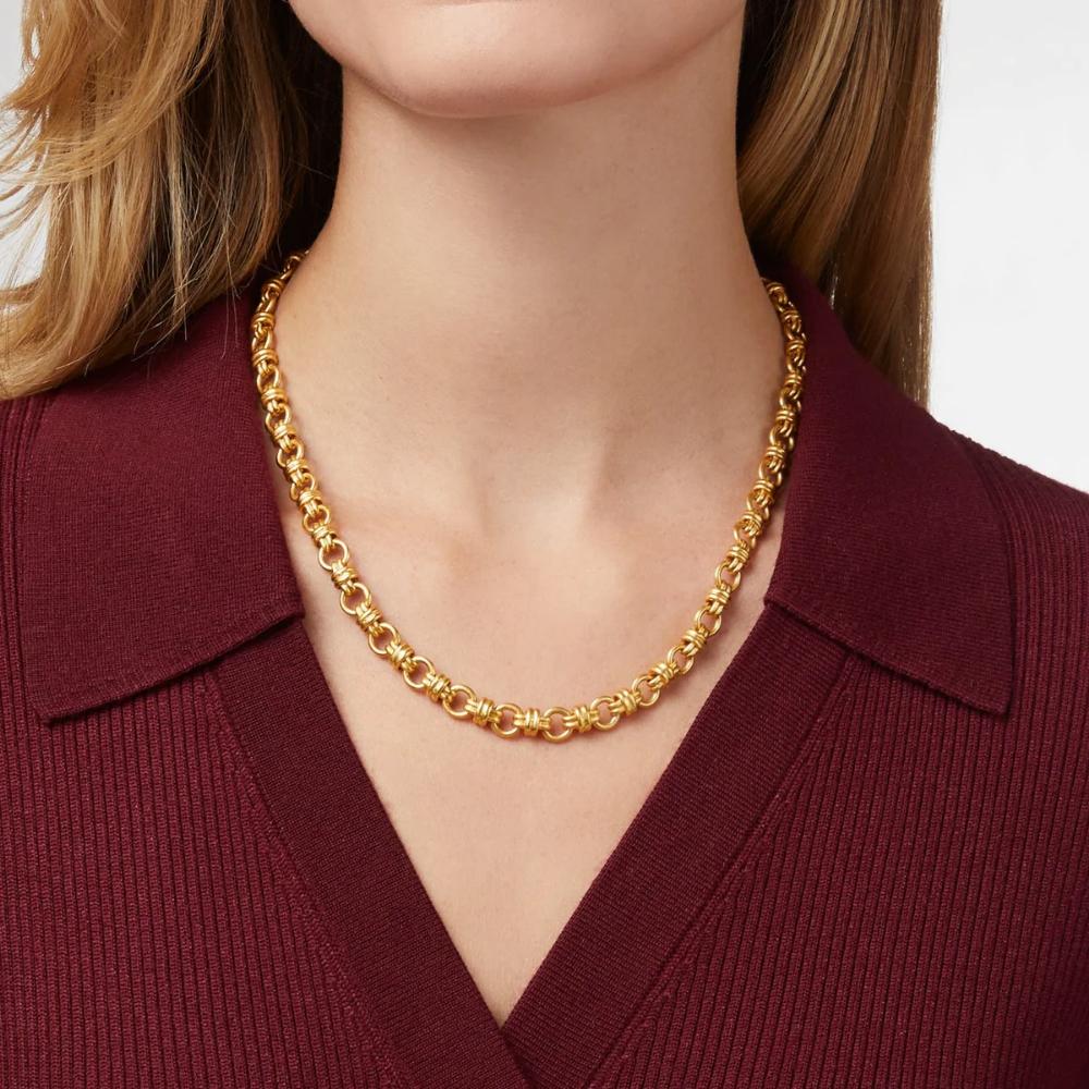 Julie Vos 24K Gold Plated Esme Link Necklace for Daily Wear