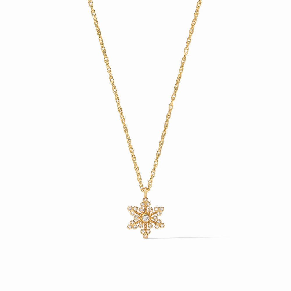 24k Gold Plated Julie Vos Noel Star Solitaire Necklace