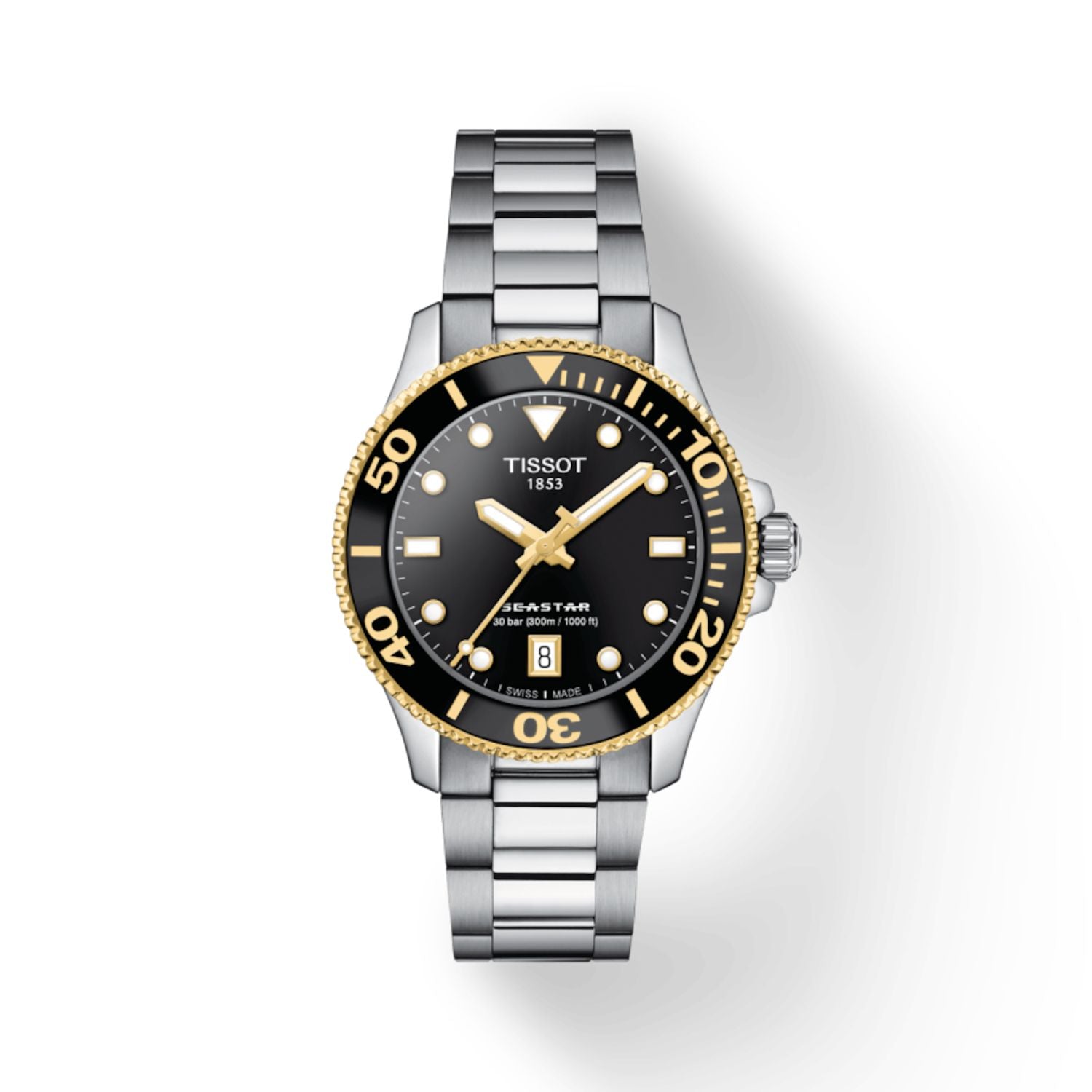 Tissot 36mm Quartz Seastar 1000 Stylish Underwater-inspired Watch