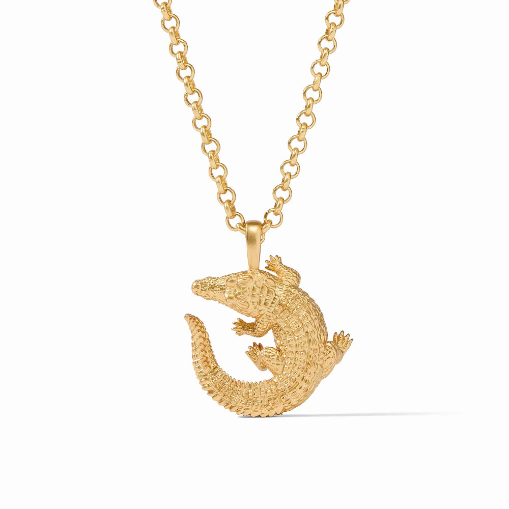 Julie Vos Luxury Golden Alligator Pendant Jewelry Piece