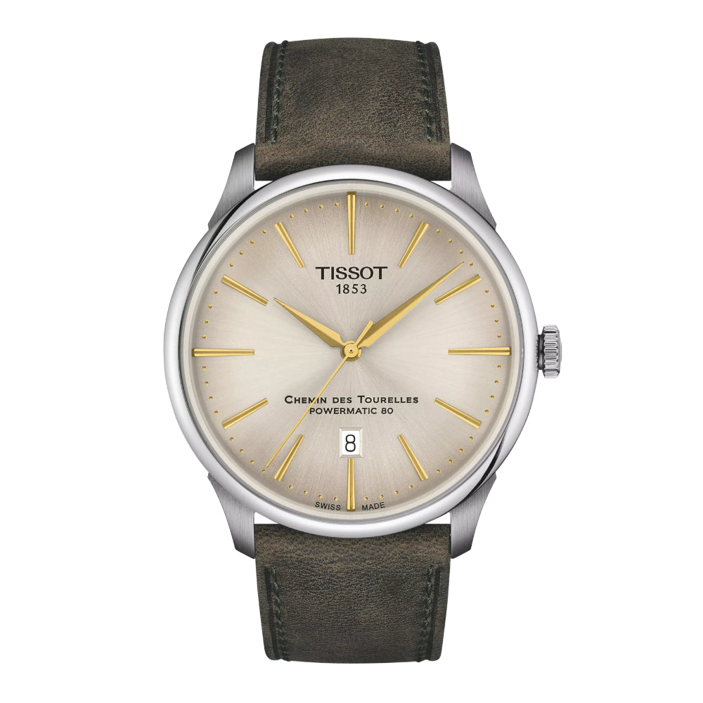 Tissot Men's Chemin Des Tourelles Powermatic 80 Automatic Mechanical Watch with 42mm Diameter