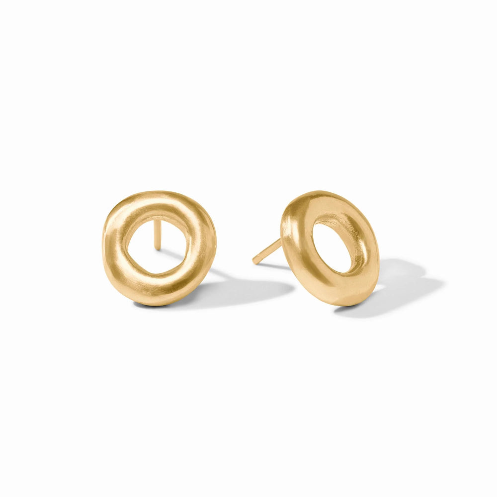 Julie Vos Wave-Inspired Circular Stud Earrings