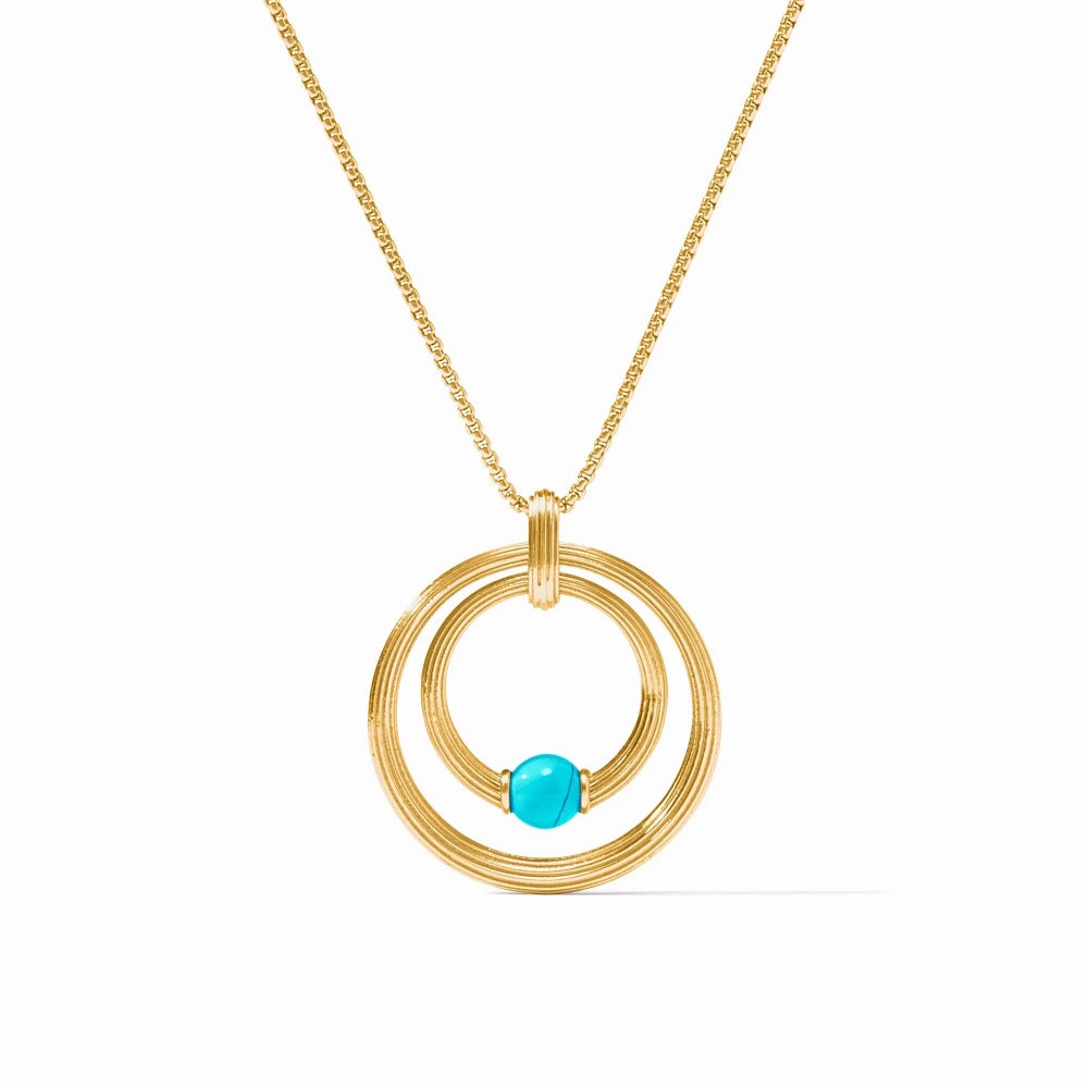 Exquisite Julie Vos 24K Gold Plated Hydra Pendant Necklace with Shell Pearl