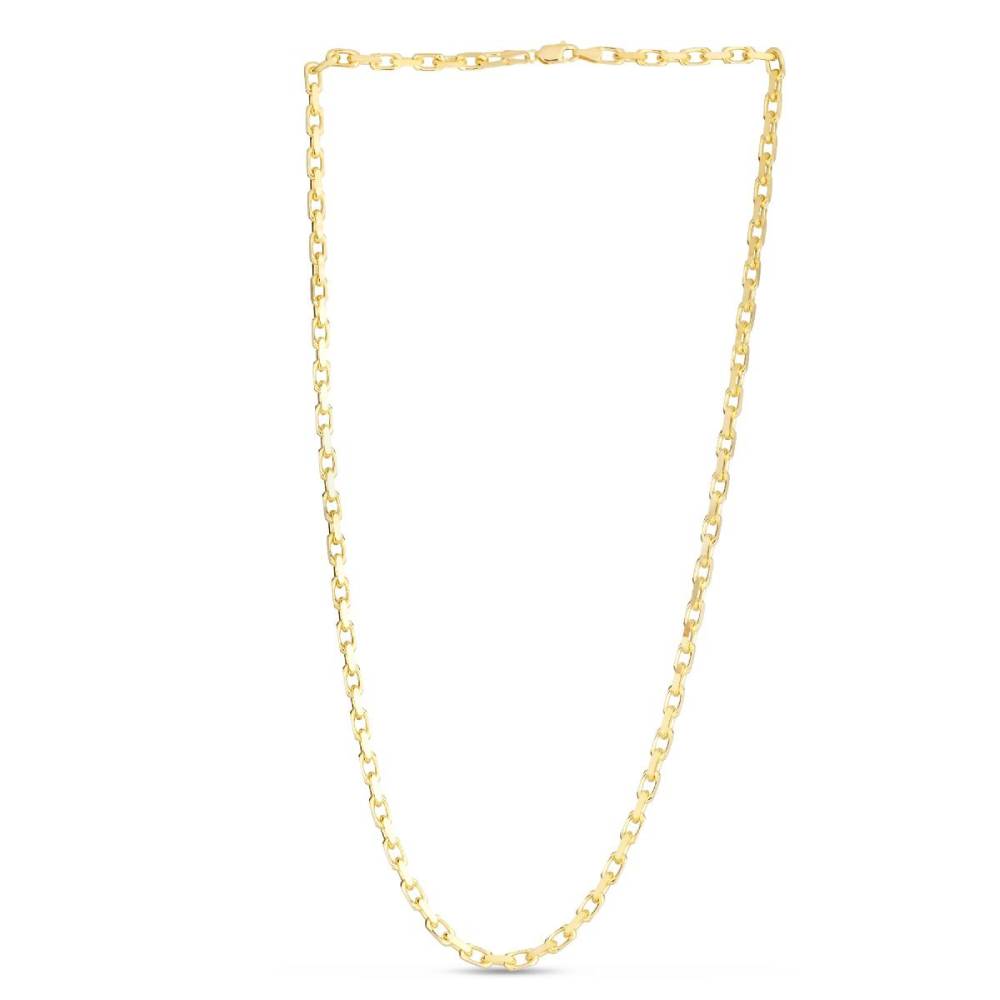 22-Inch 14k Yellow Gold French Cable Link Chain Necklace