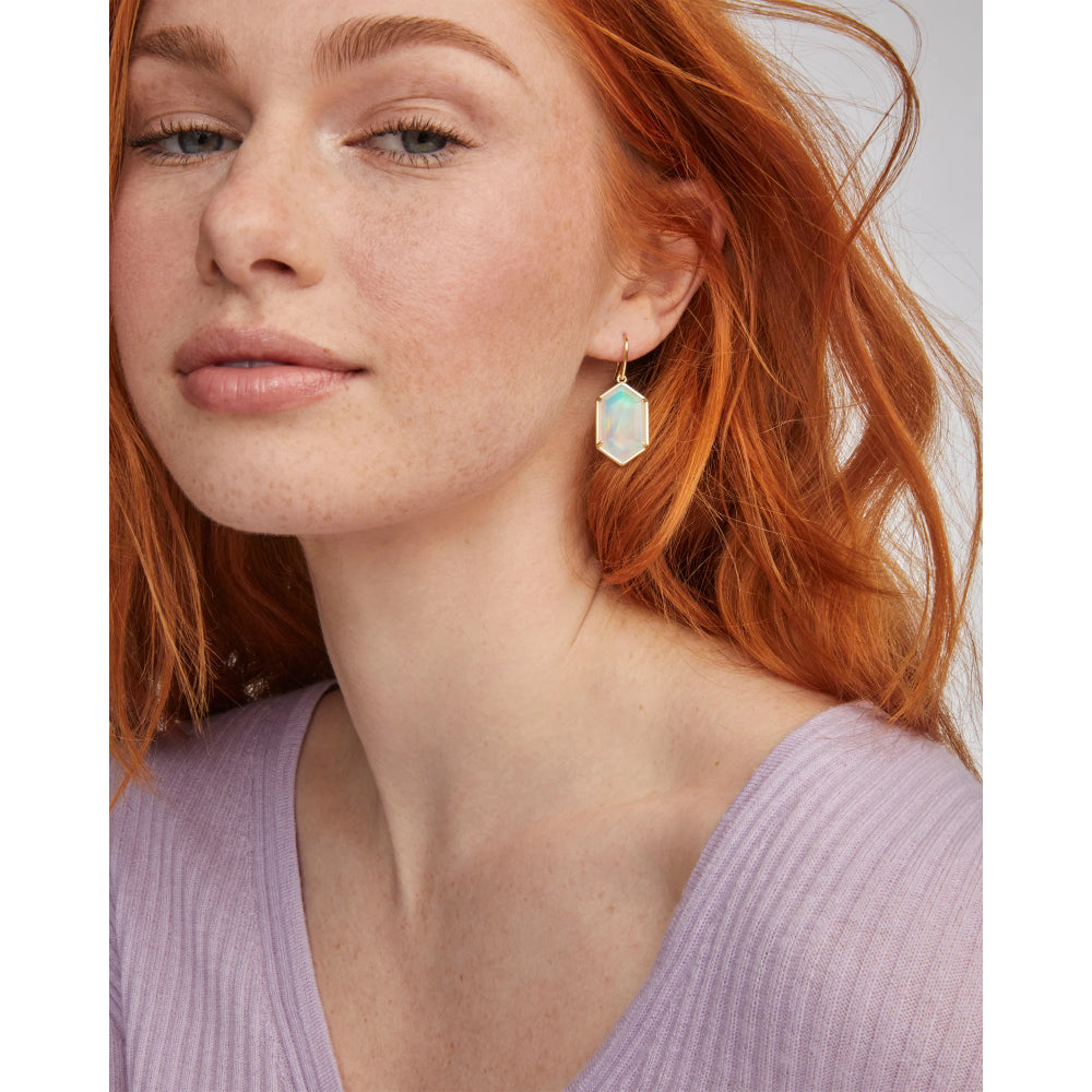Stylish Kendra Scott 14k Yellow Gold Plated Over Brass Hallie Drop Earrings for Everyday Wear