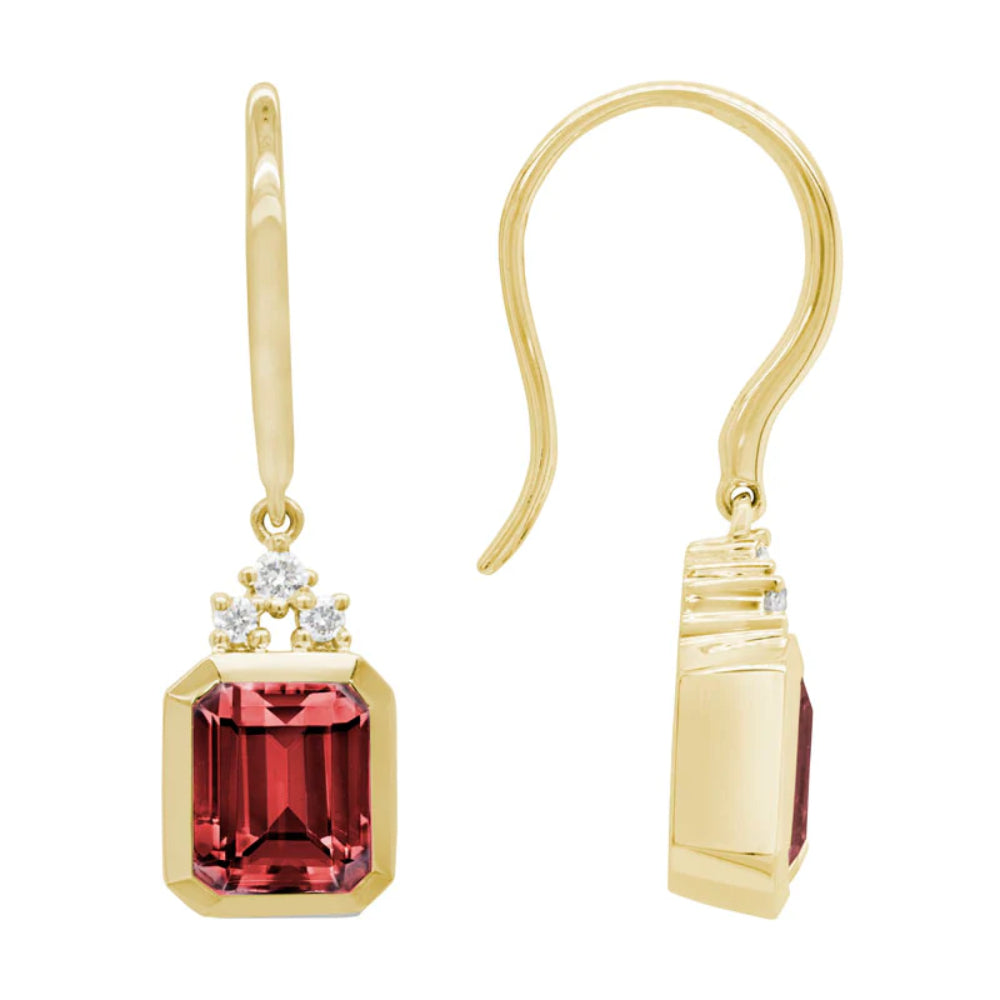 Exquisite 14k Gold Gemstone Stud Earrings for Women's Fashion