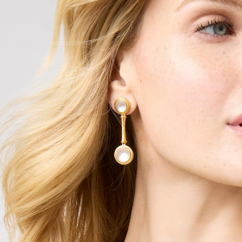 Julie Vos Stylish Bamboo-Inspired Statement Dangling Earrings for Fashion Lovers