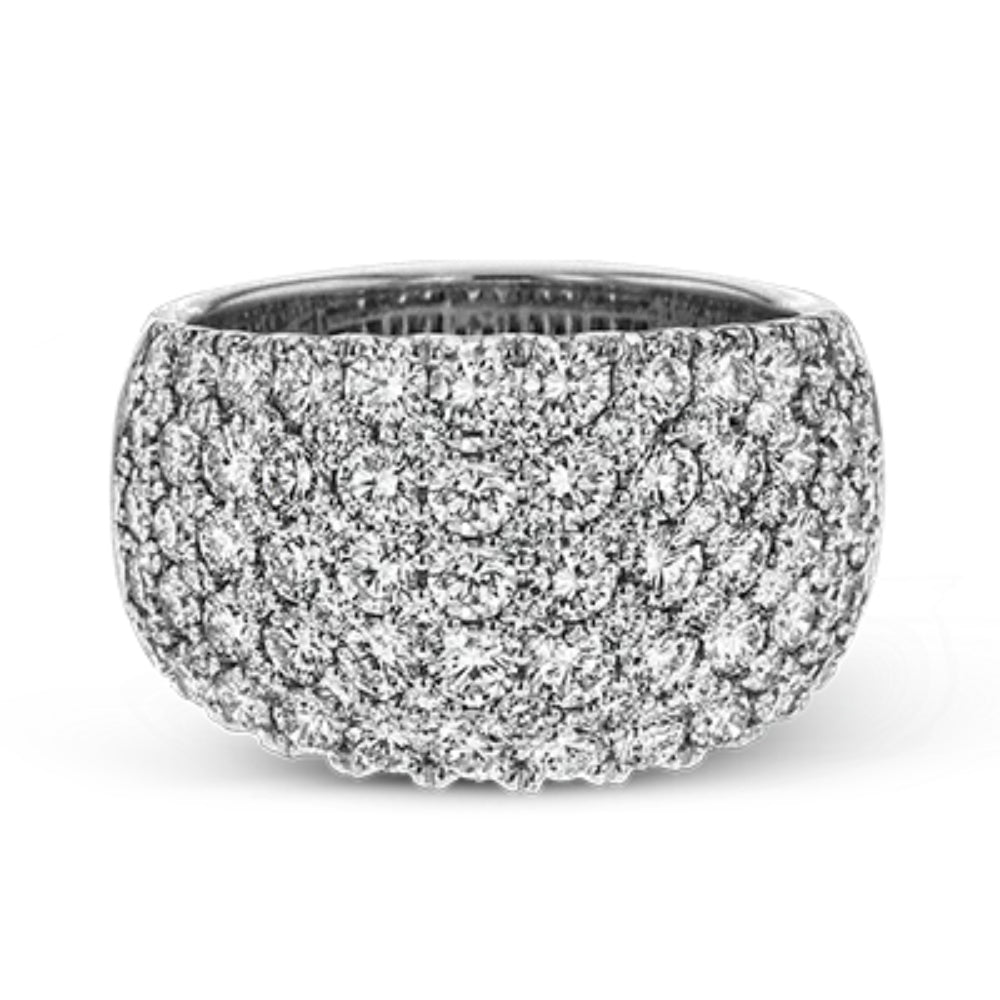 Simon G. Platinum Anniversary Ring with Simon - Set Five - Row White Diamonds