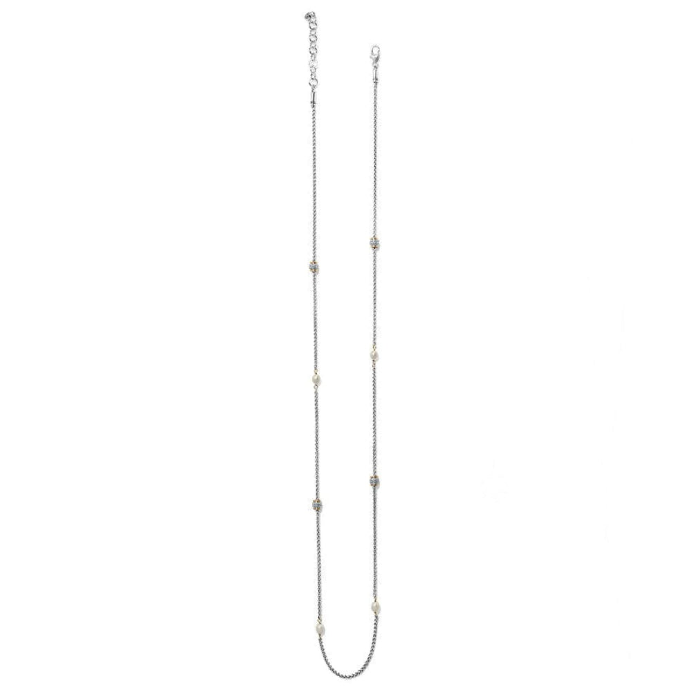 Brighton Meridian Petite Two - Tone Long Necklace Crafted with Freshwater Pearl Beads