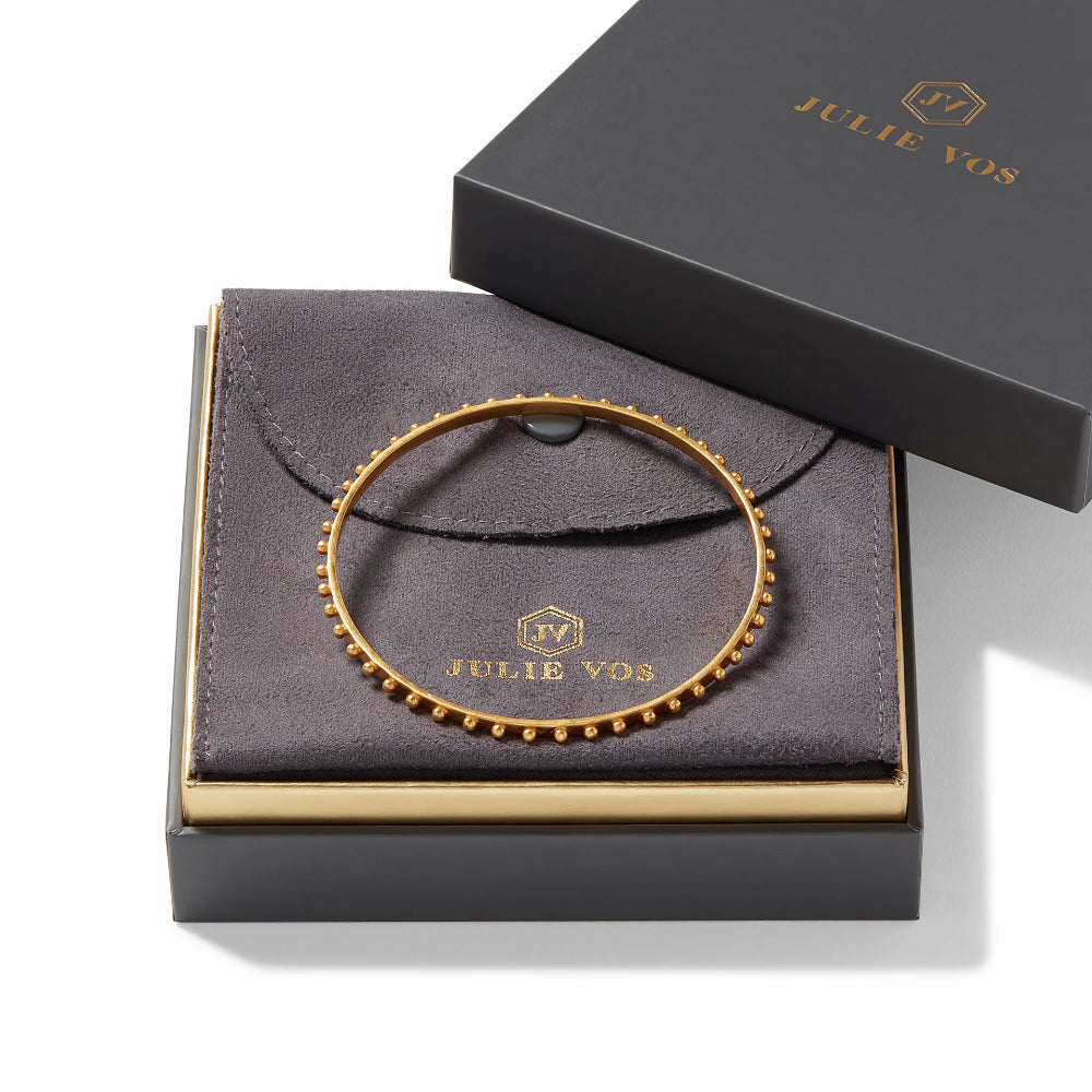 Julie Vos Studded Stacking SoHo Gold Bangle Bracelet
