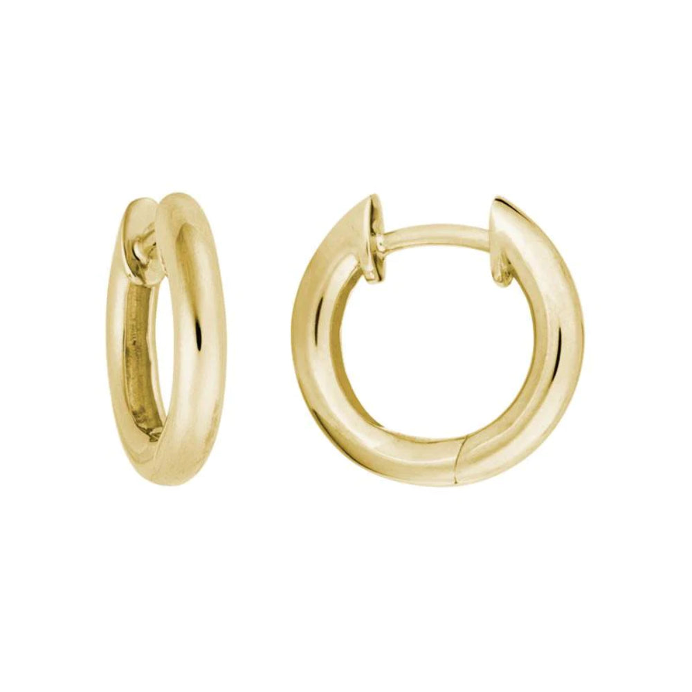 14k Yellow Gold Fashionable Hinged Hoop Earrings for Any Occasion