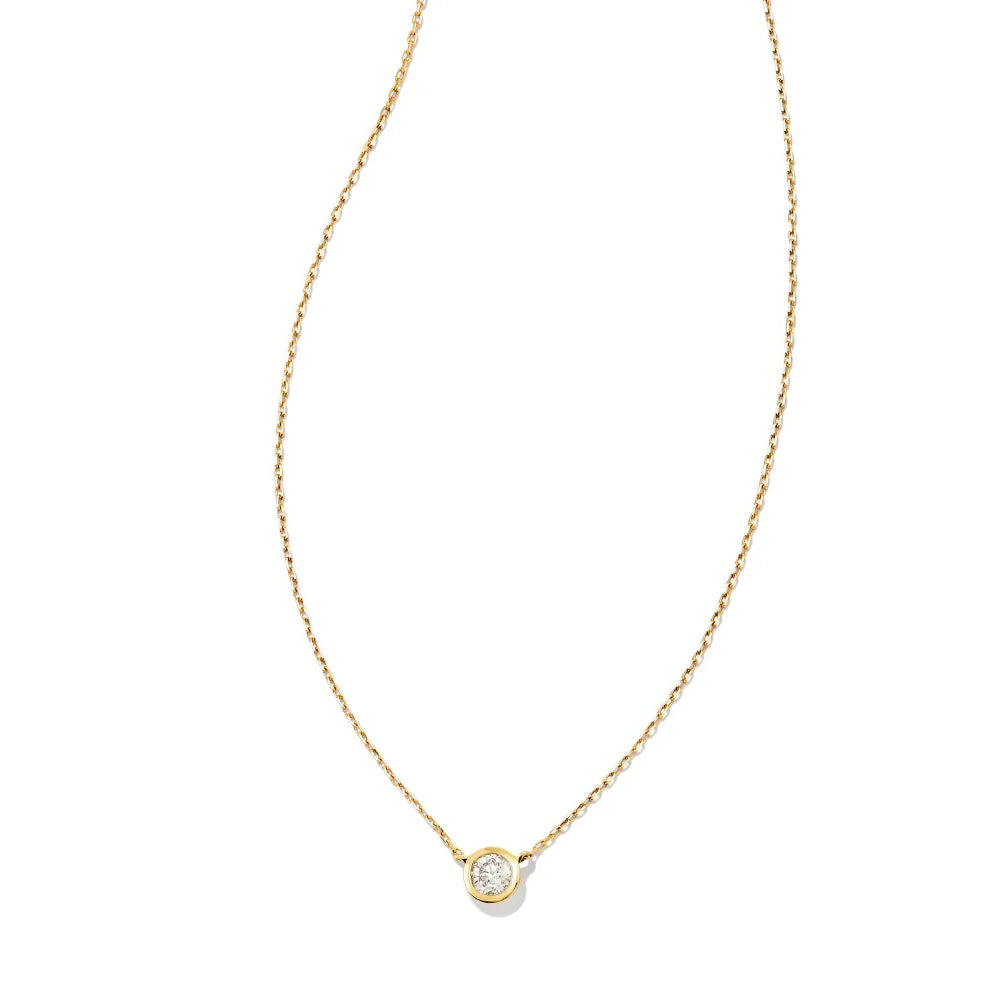 Kendra Scott 14k Gold Audrey Pendant Necklace with .15ct White Diamond