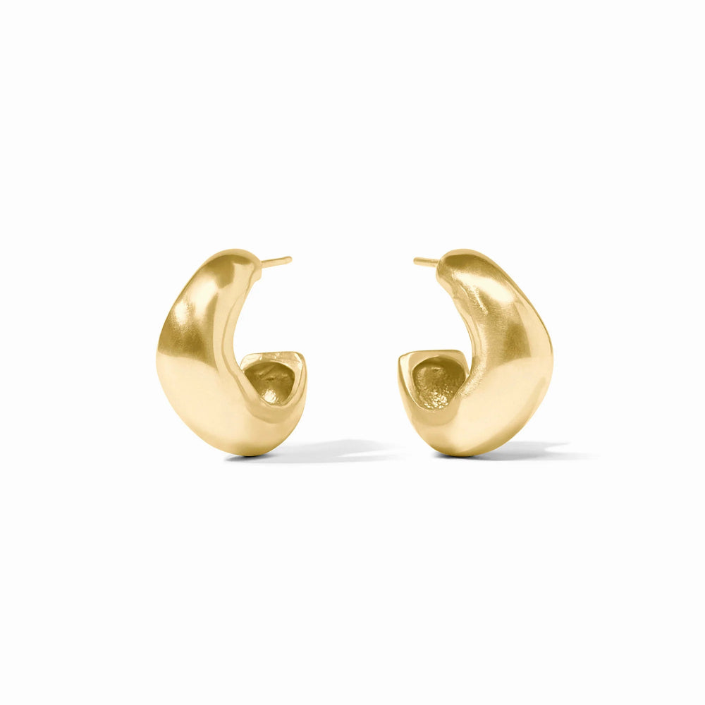 Julie Vos 24K Gold Plated Wave - Shaped Hoop Earrings