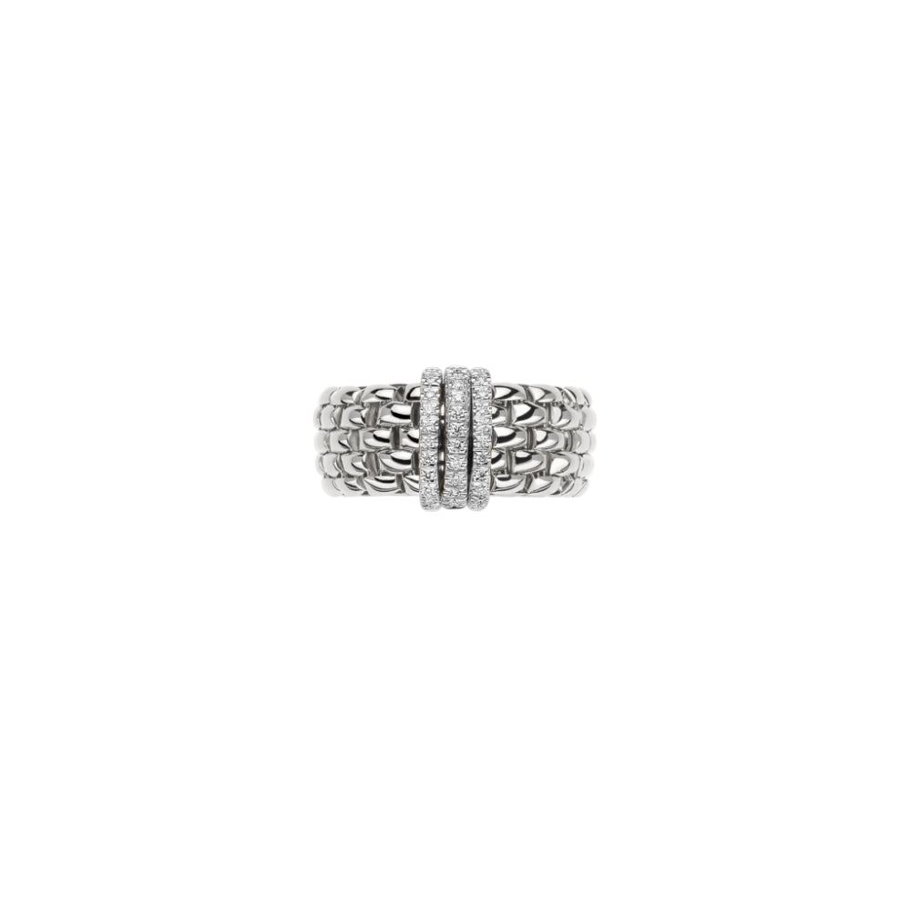 Fope Panorama Collection 18k Gold Flexible Flex'it Diamond Ring for Fashion Lovers