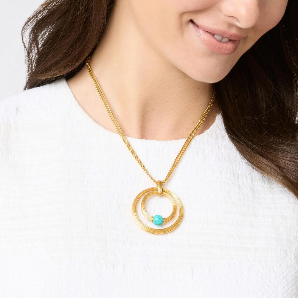 Exquisite Julie Vos 24K Gold Plated Hydra Pendant Necklace with Shell Pearl