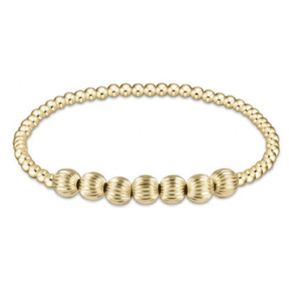 Enchanting 6.25" Gold Beaded Dignity Bliss Bracelet
