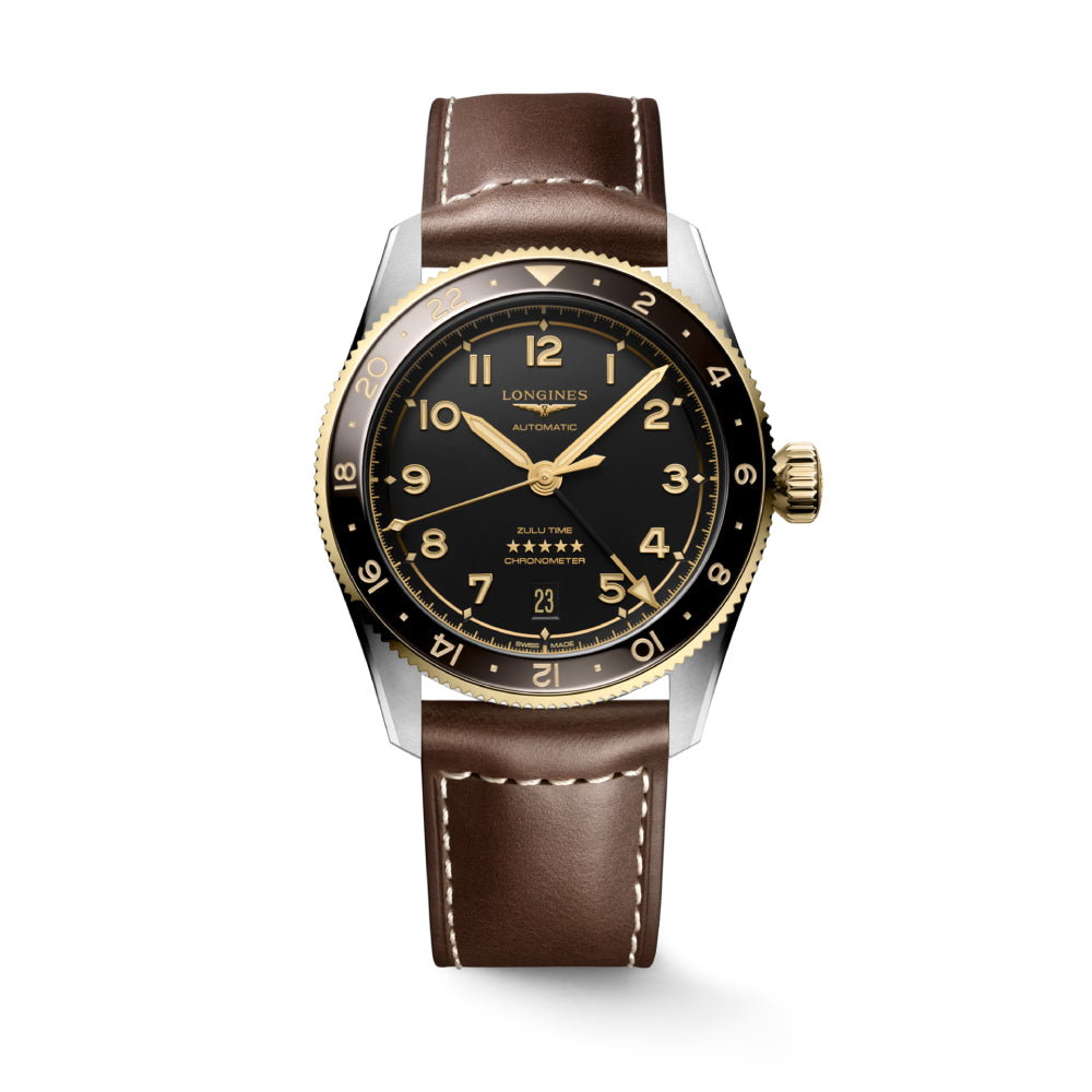 Longines Spirit Zulu Time 39mm Automatic Men's Luxury Wristwatch