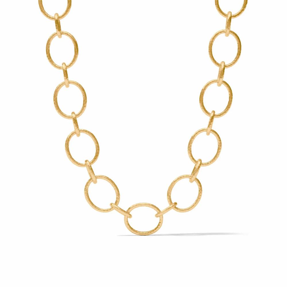 Julie Vos Adjustable 24K Gold Plated Catalina Light Link Necklace