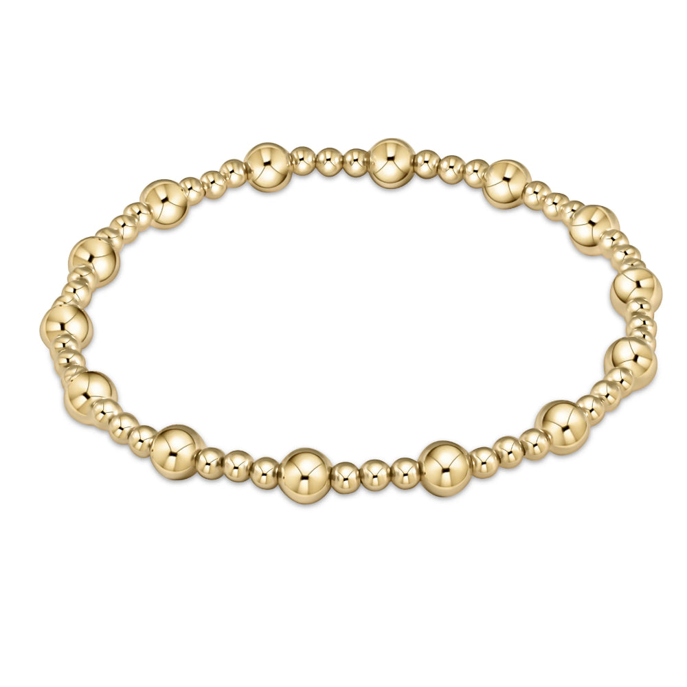 Enewton 5mm Gold Classic Beaded Bracelet with Sincerity Pattern - 6.25 inches