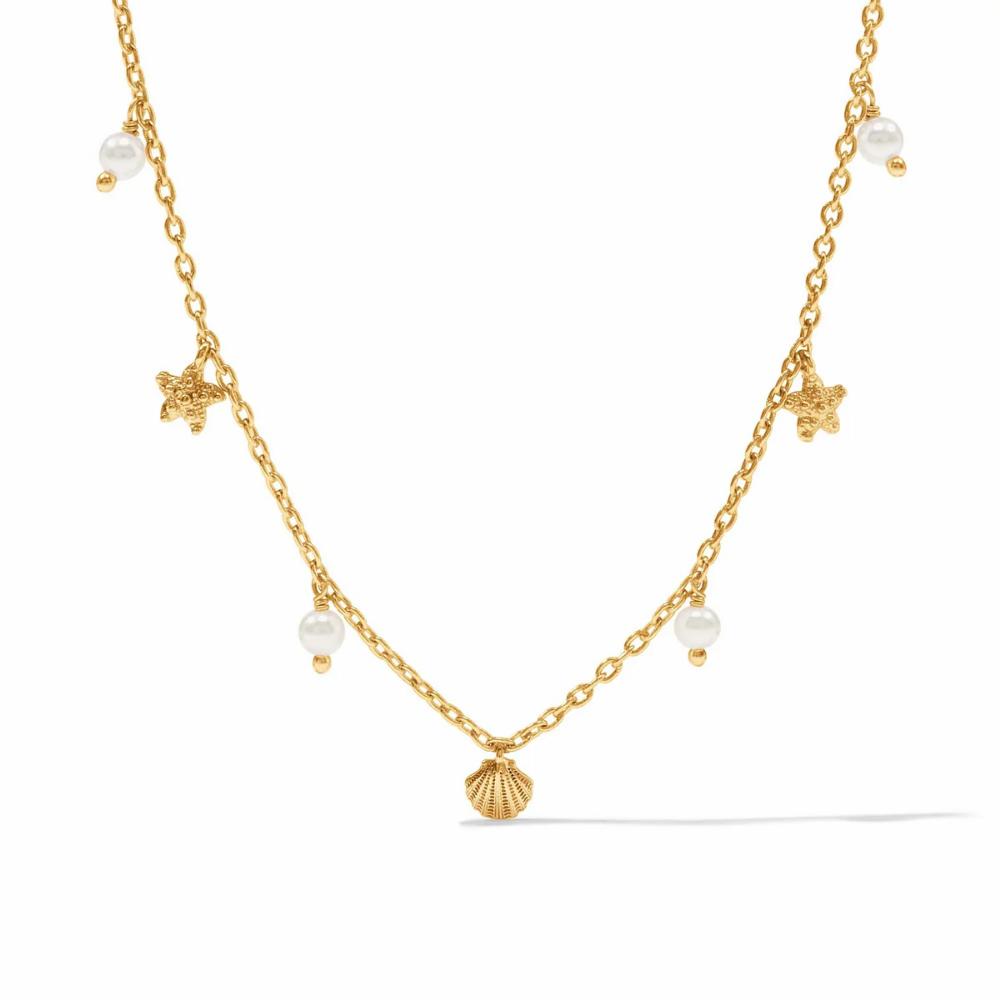 Julie Vos Delicate Pearl - Sanibel Charm Necklace