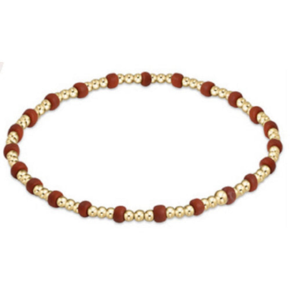 Enewton 6.25-Inch Burnt Orange Gameday Hope and Sincerity Beaded Bracelet