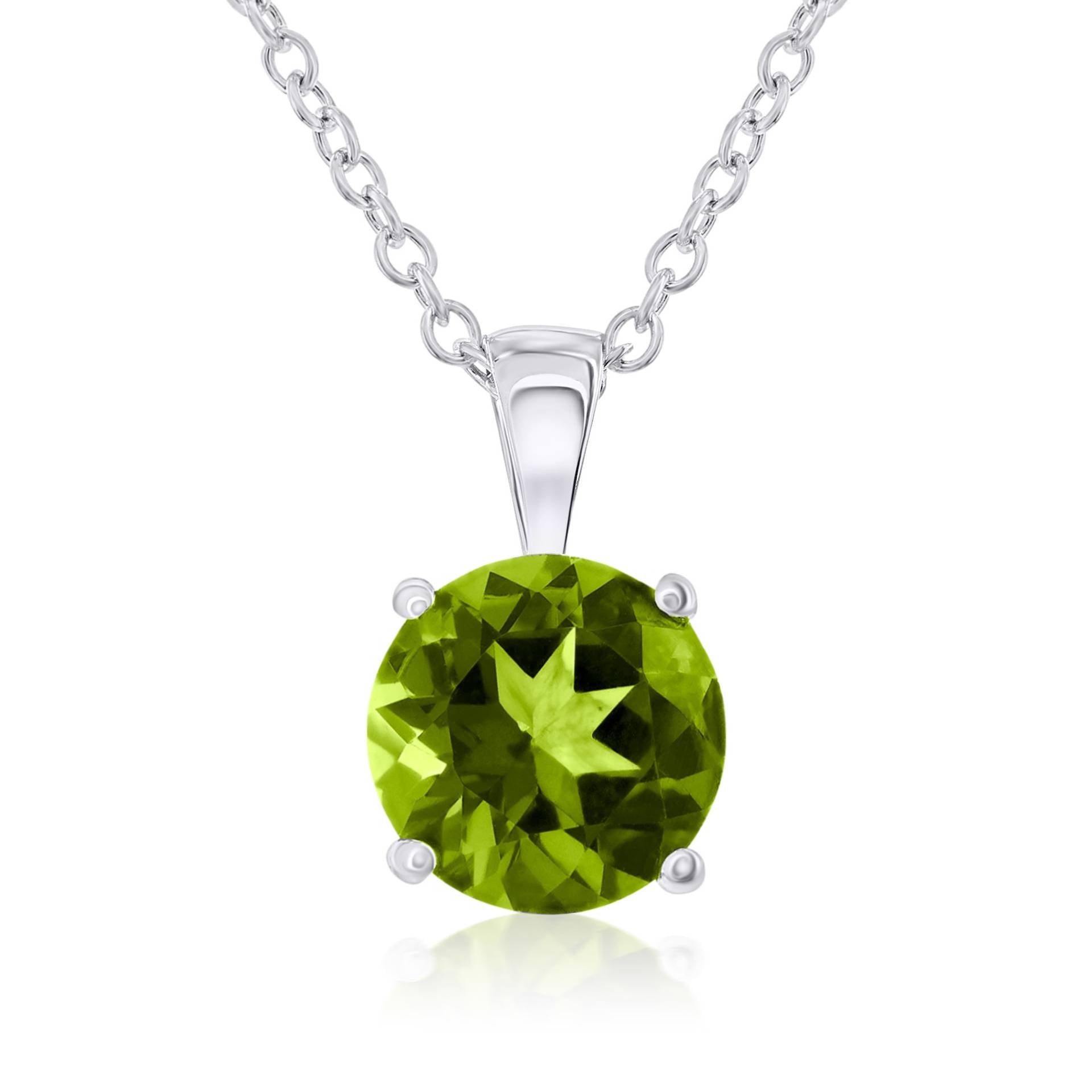 Smyth Jewelers 14k Gold Peridot Gemstone Pendant Necklace for Fashion Lovers