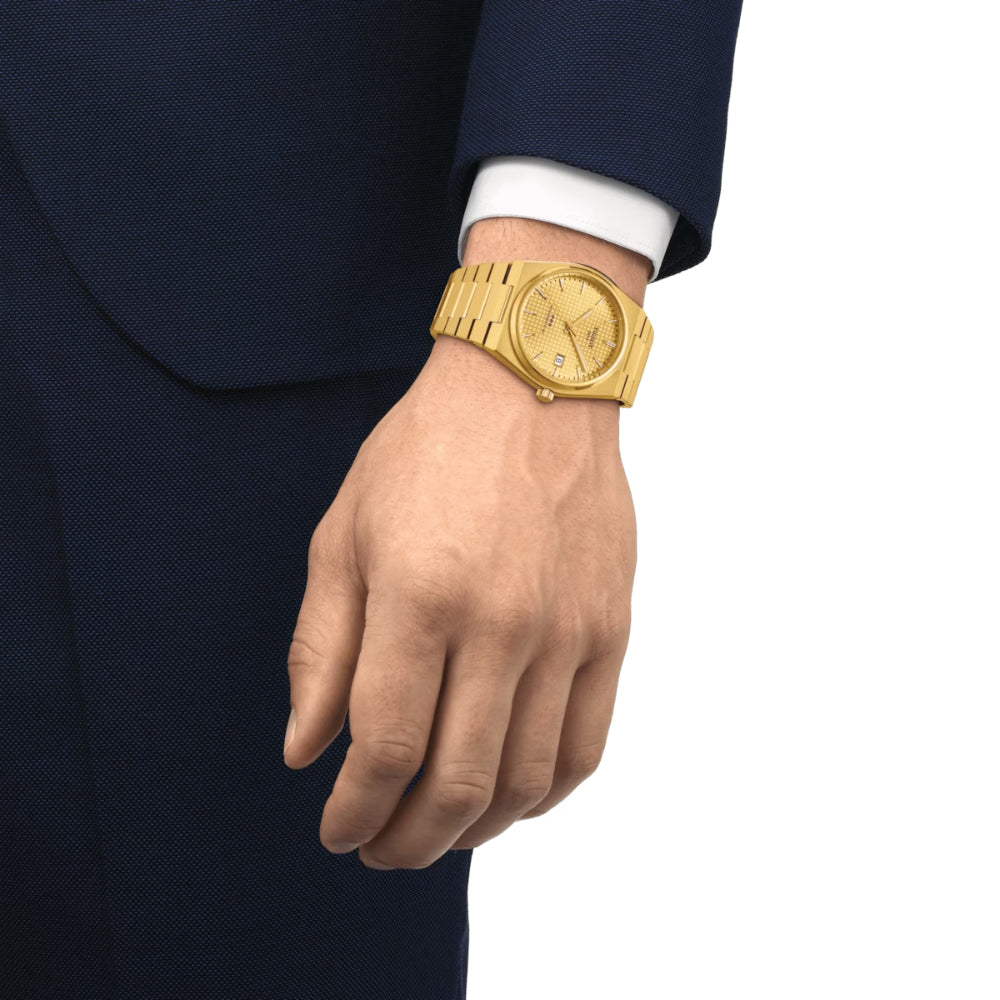 Tissot 40mm Gold-Tone PRX Powermatic 80 Automatic Watch with Modern Features