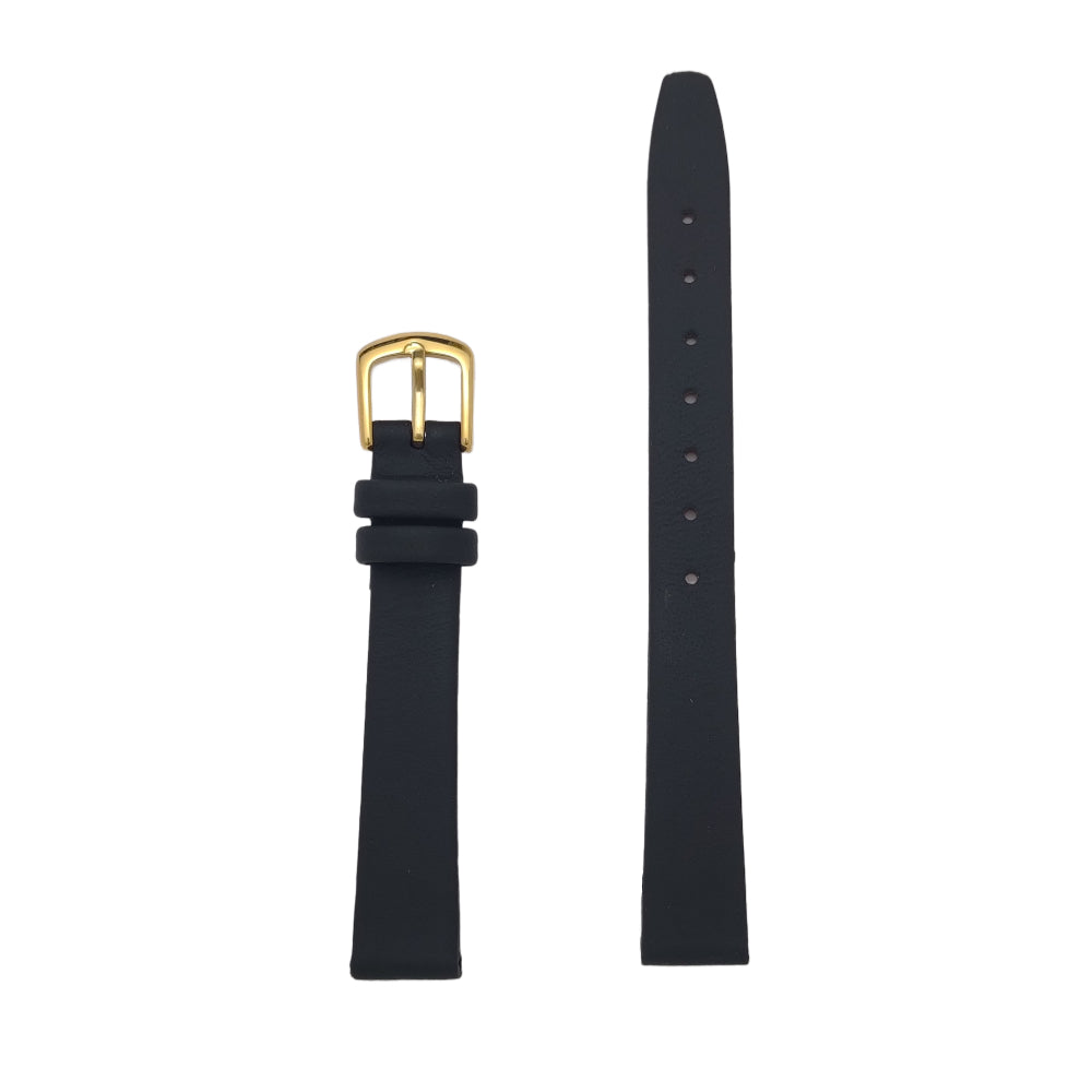 14mm Genuine Smooth Calfskin Leather Watch Band for Ladies