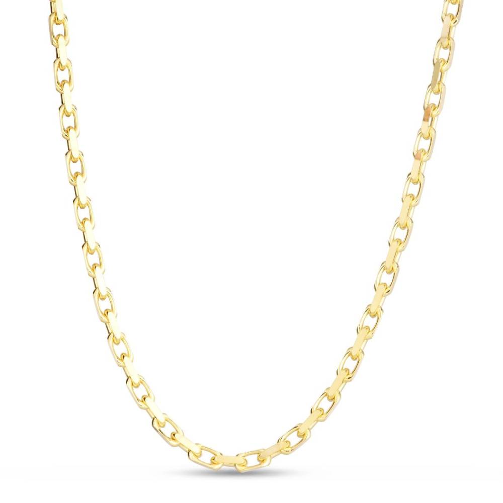 22-Inch 14k Yellow Gold French Cable Link Chain Necklace
