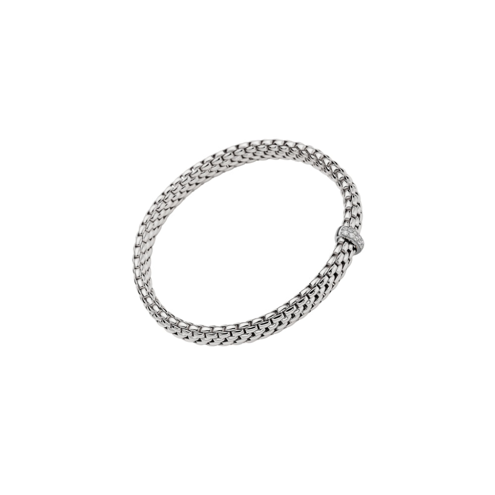 Fope Vendome Collection 18k Gold Flexible Diamond-Embedded Flex'it Bracelet for Medium Size